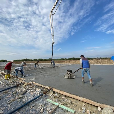 Aydın Söke Rebitaş Tarım  20.000 m2 Makro Sentetik Fiber Donatı Uygulaması